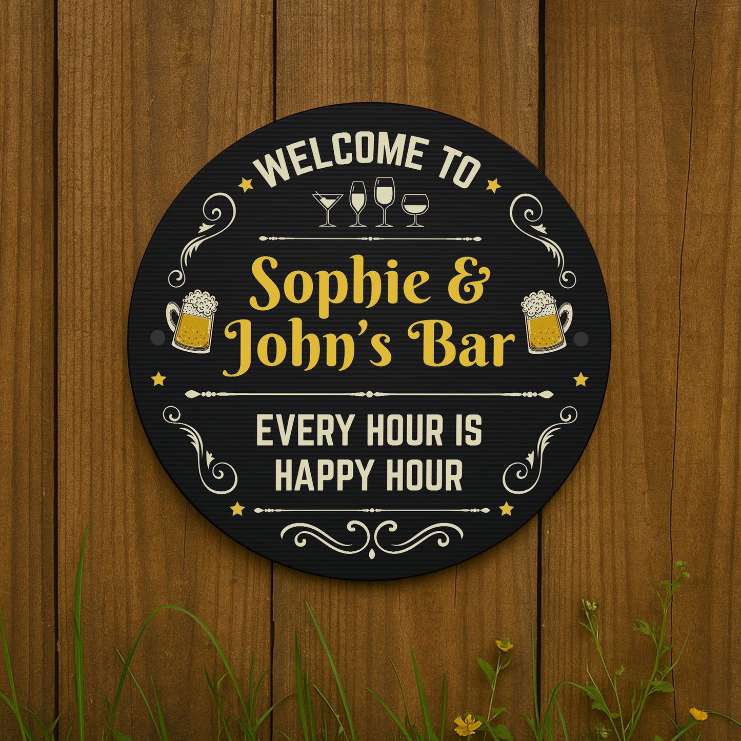 Personalised Bar Sign For Home Bar Outside Acrylic Bar Signs