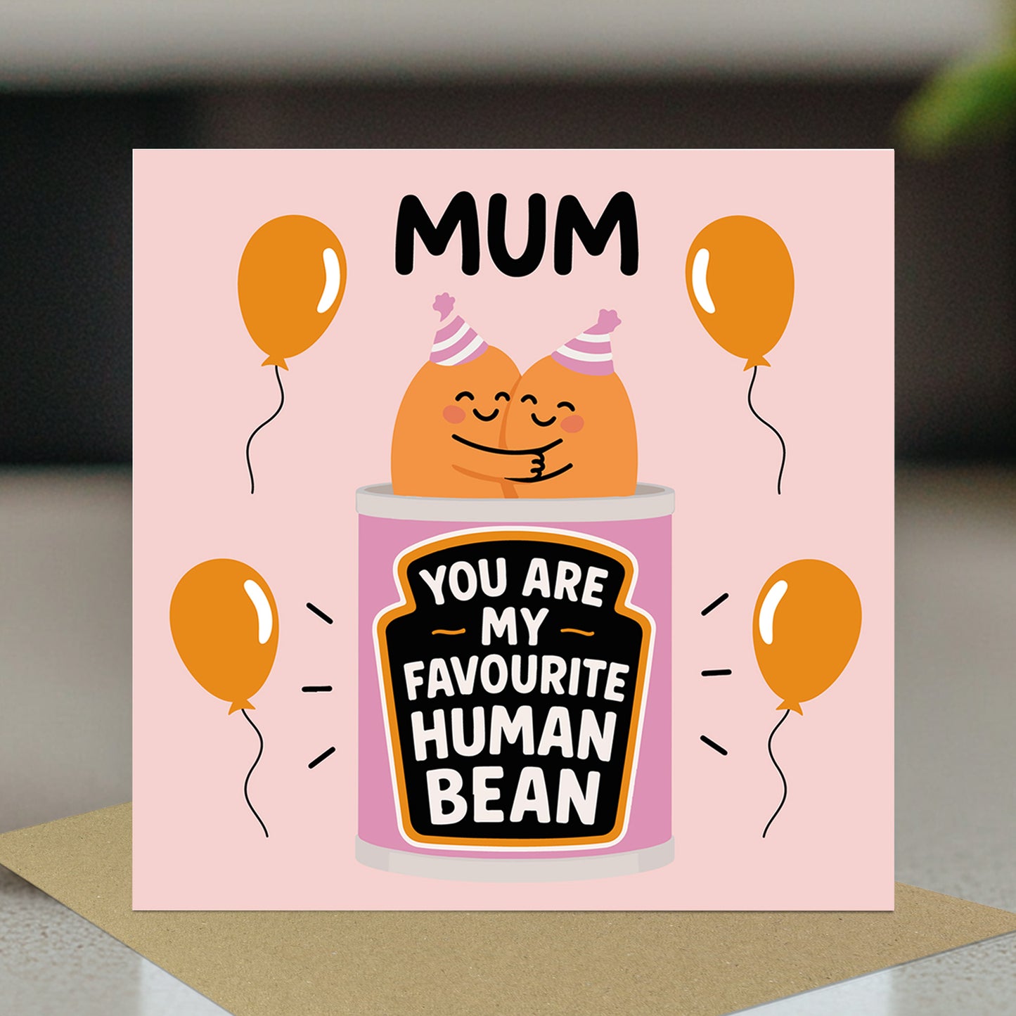 Card For Mum My Favourite Human Bean Mum Card From Daughter Son