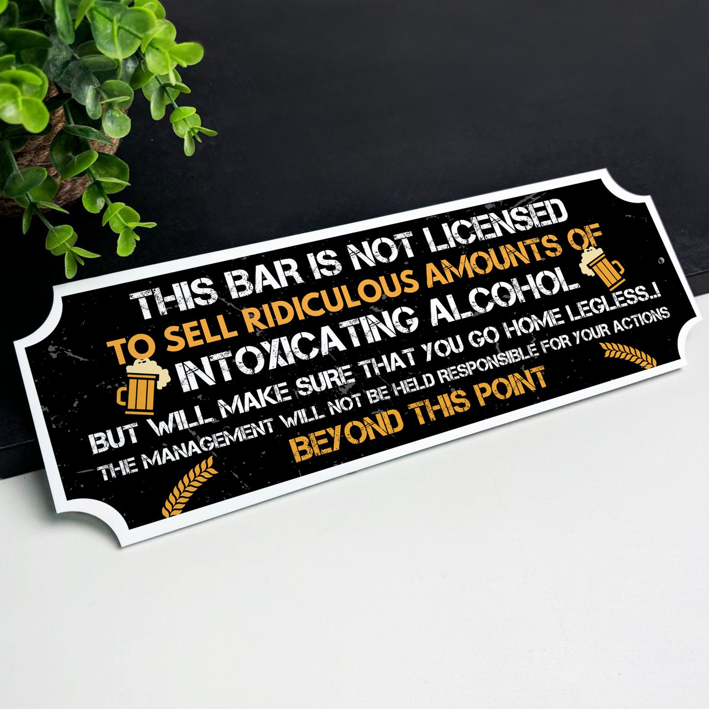 Funny Bar Sign For Home Bar Man Cave Garage 30cm x 10cm