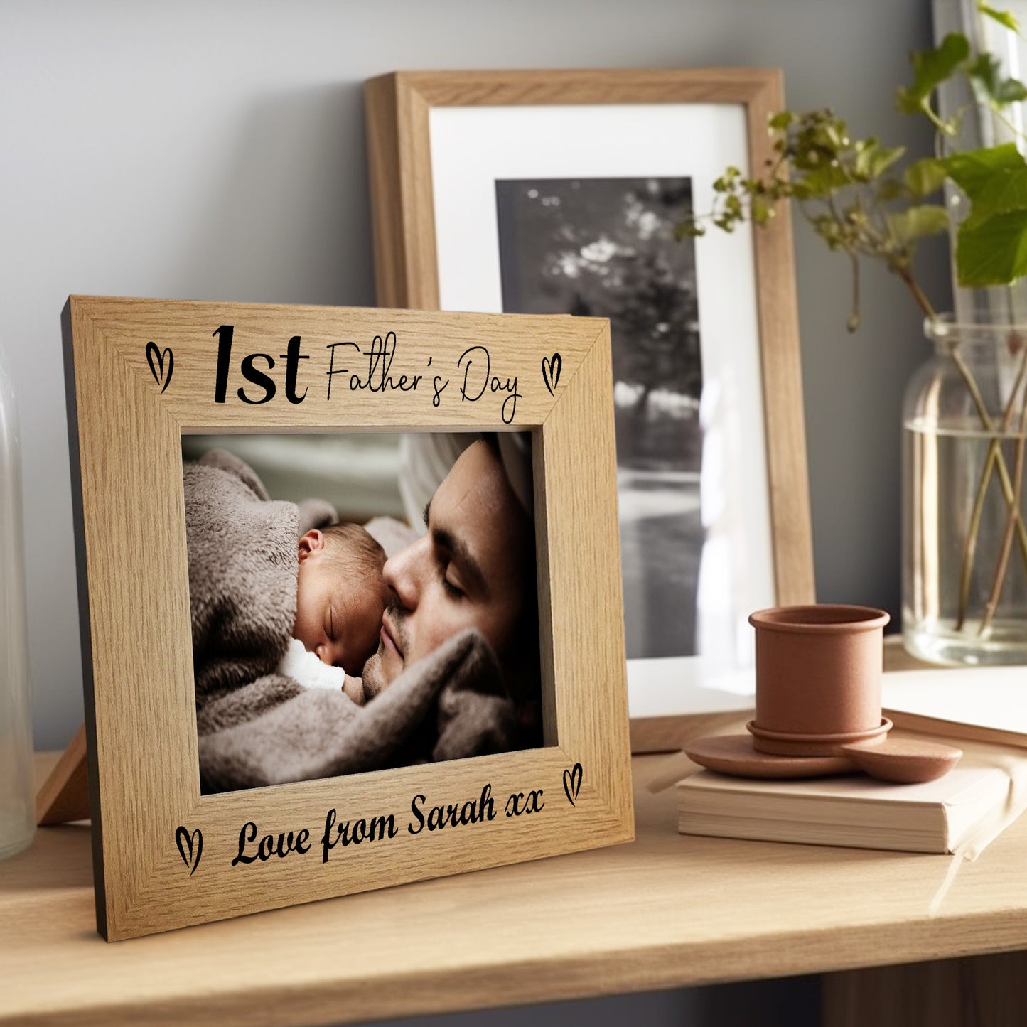 Personalised 1st Fathers Day 7x5 Photo Frame First Fathers Day