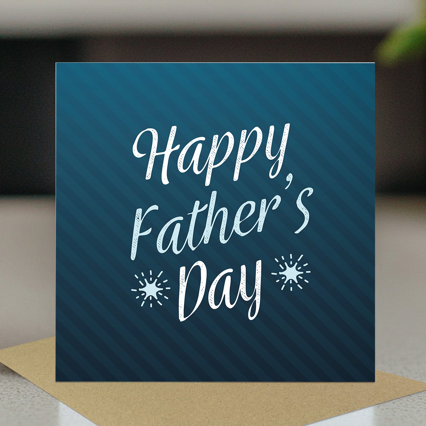Happy Fathers Day Card With Kraft Envelope Novelty Dad Card