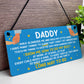 Daddy Gift From Daughter Hanging Plaque Daddy Gift From Son
