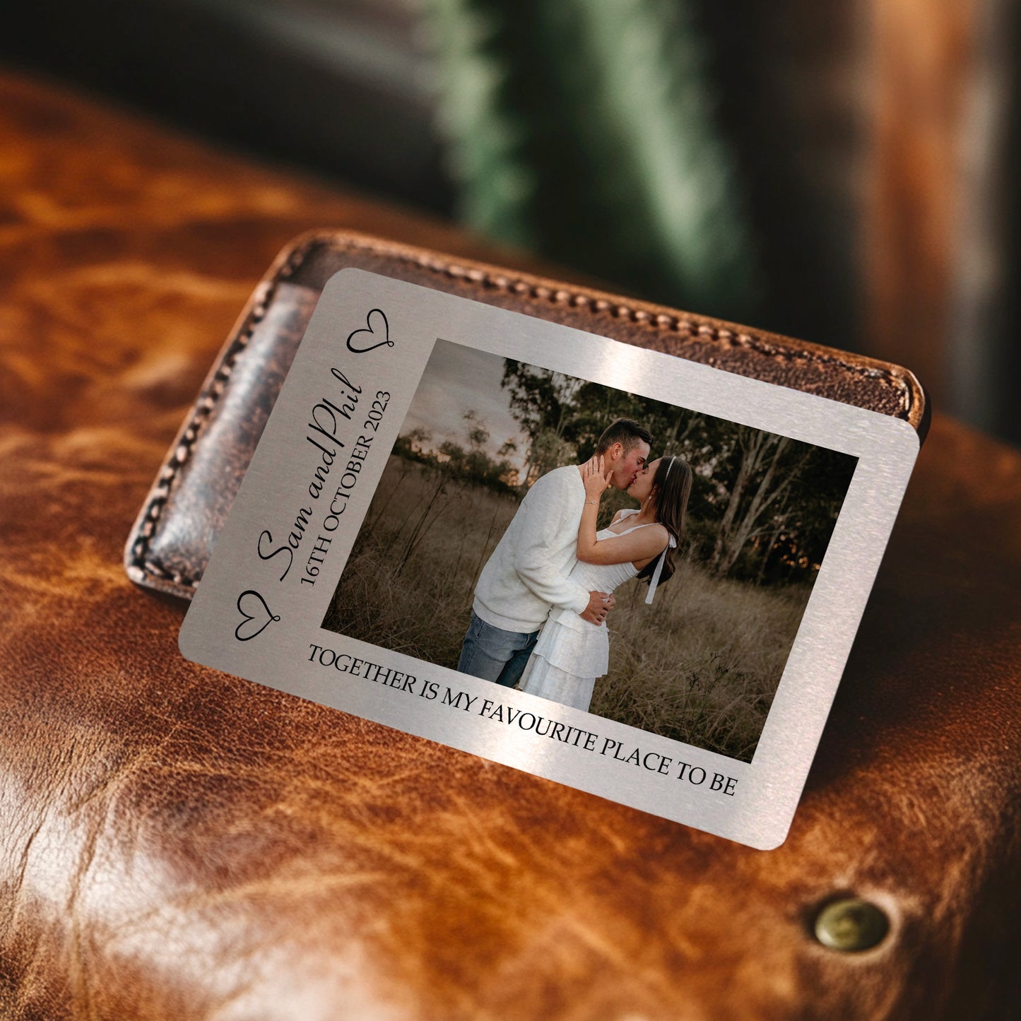 Personalised Metal Wallet Card Gift For Boyfriend Husband