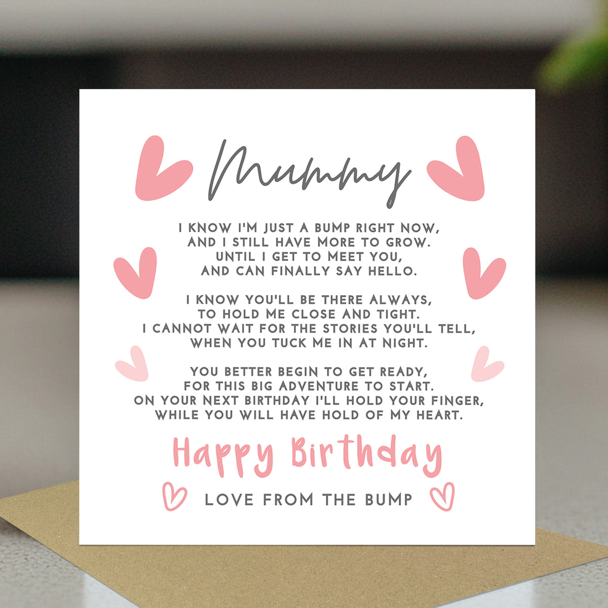 Happy Birthday Card For Mummy From Bump Mummy To Be Card