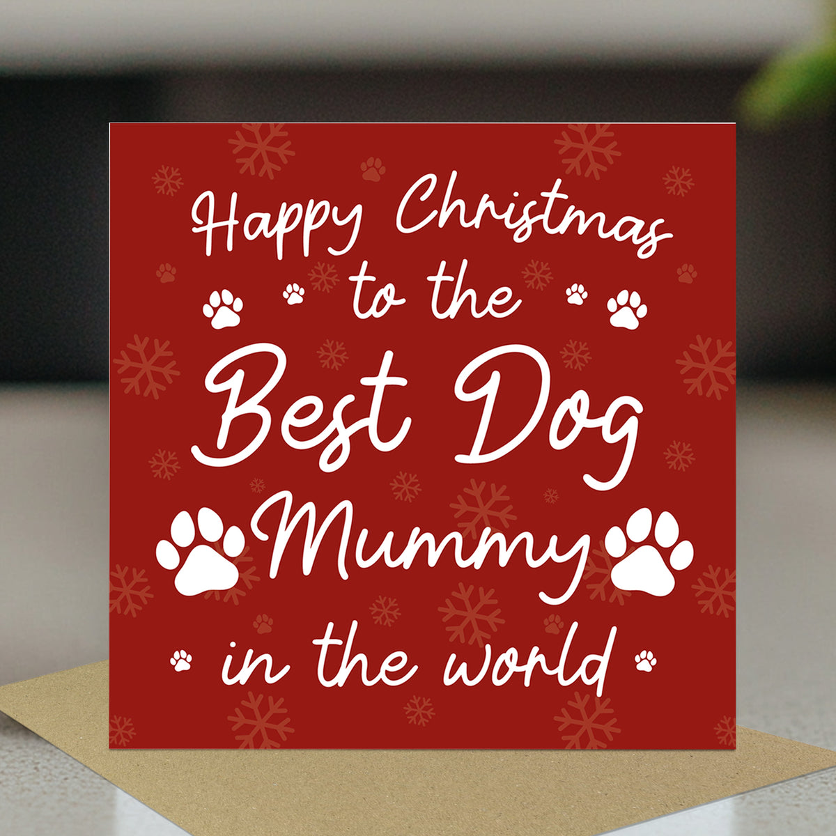 Happy Christmas To The Best Dog Mummy Card From The Dog Puppy