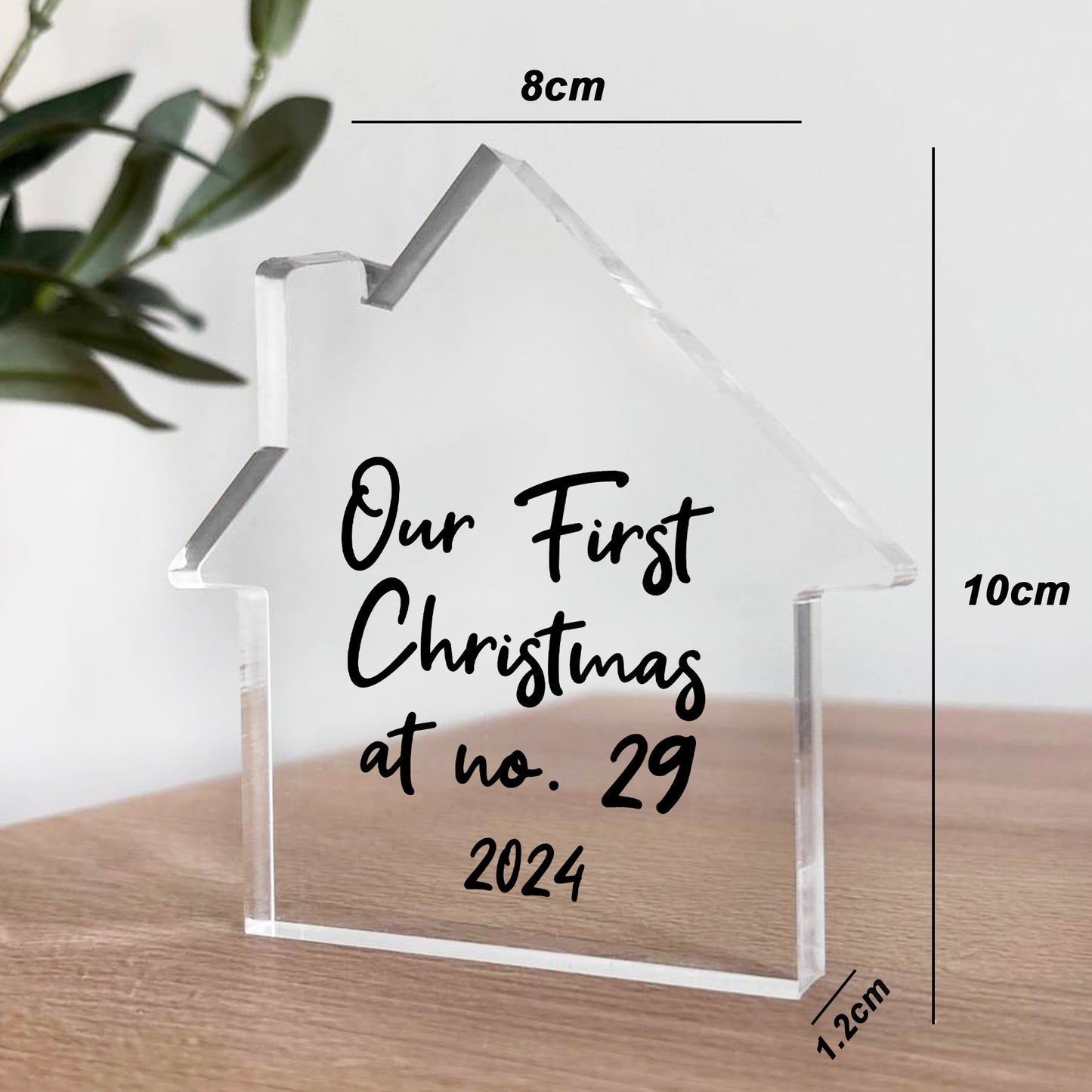 Personalised First Christmas At House Number Acrylic New Home