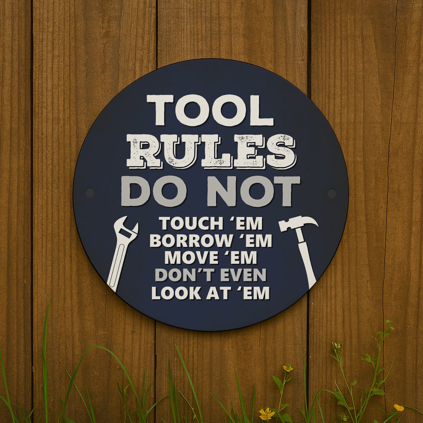 TOOL RULES Sign For Shed Plaque Funny Sign For DIY Enthusiast
