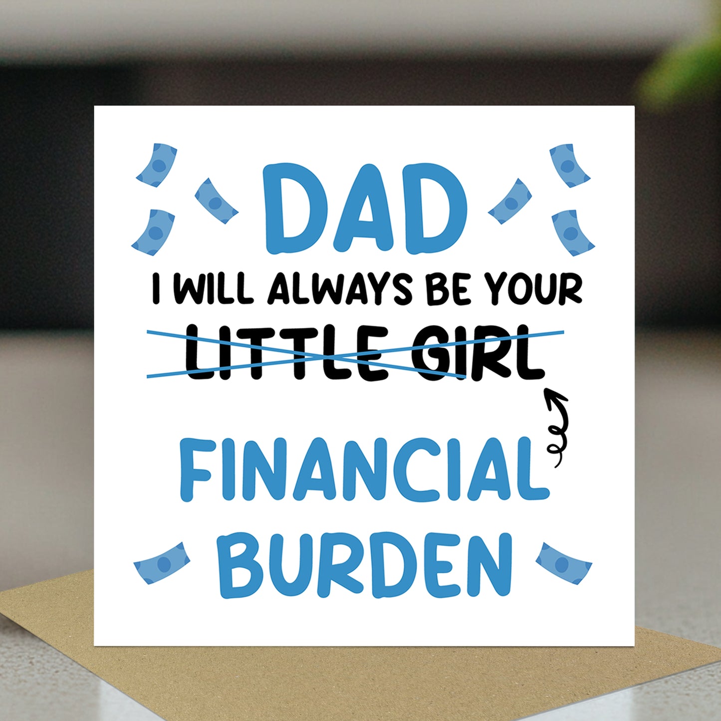 Funny Joke Card For Dad For Fathers Day From Daughter