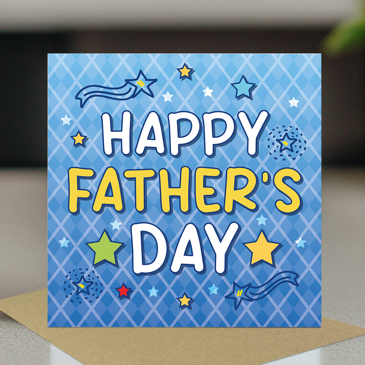 Fun Dad Card For Fathers Day With Envelope Colouful Card