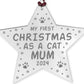 Personalised Cat Gifts Acrylic Star Cat Christmas Decoration