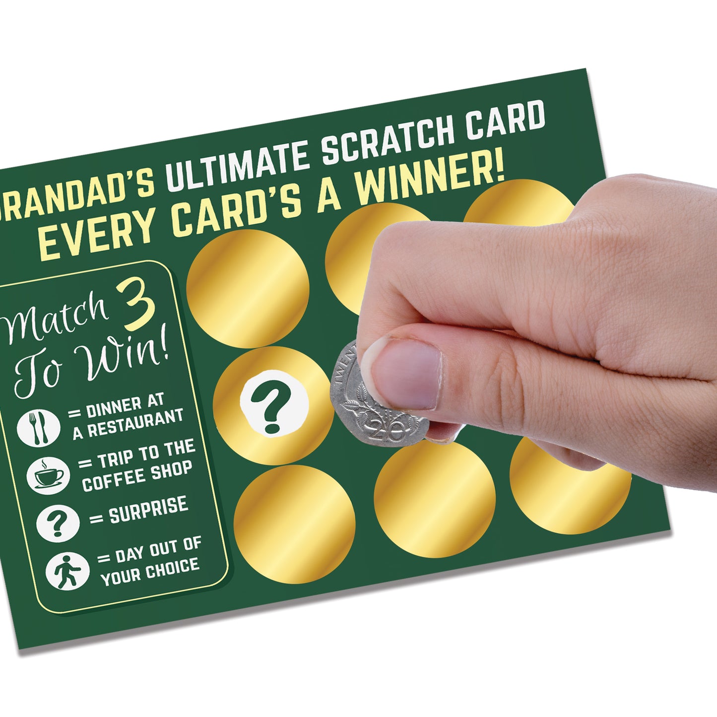 Novelty Fathers Day Gift Grandad Scratch Card Gifts for Grandad