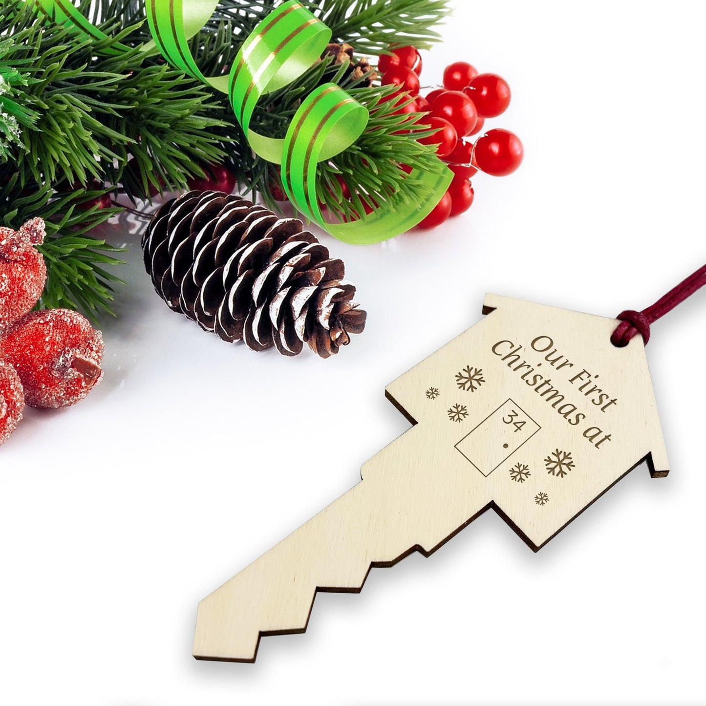 Personalised First Christmas New Home Engraved Bauble Tree Decor