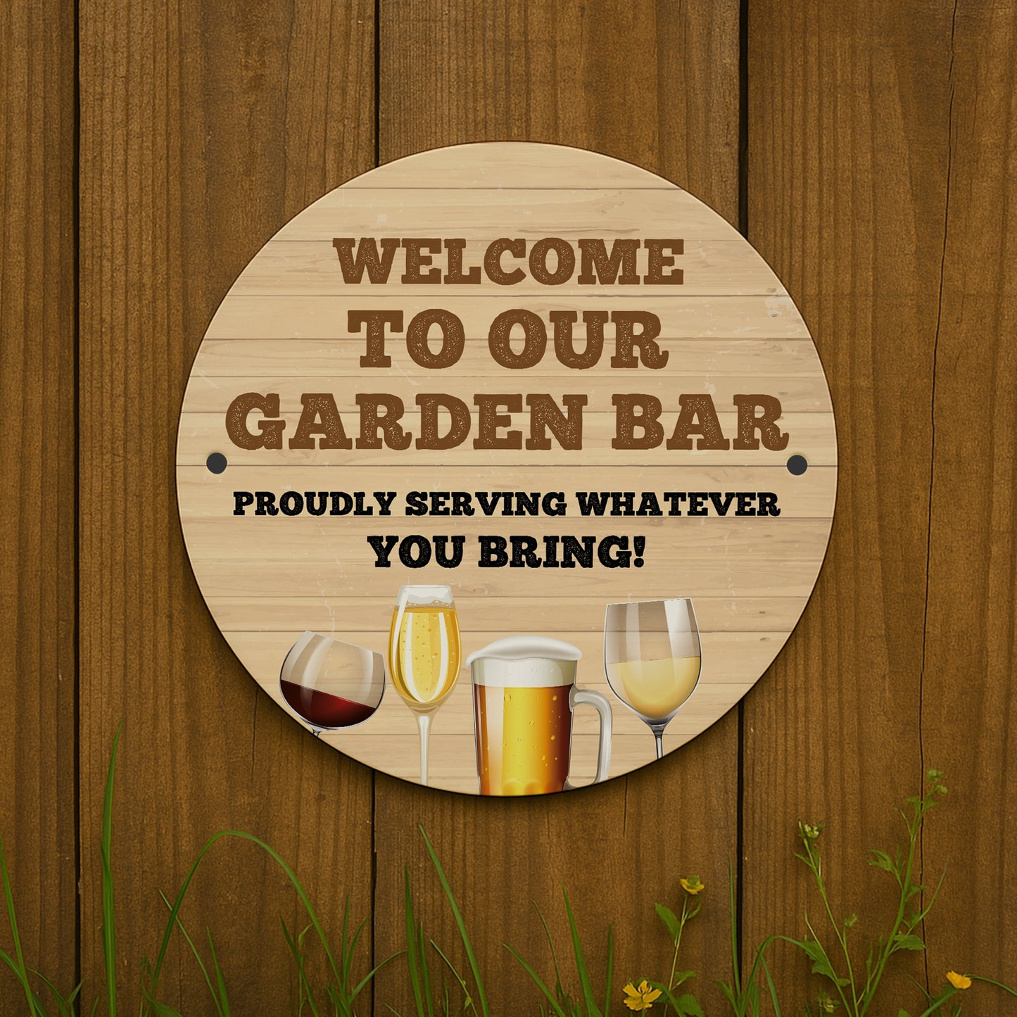 Bar Signs For Home Bar Round Wall Plaque Bar Sign Garden Shed