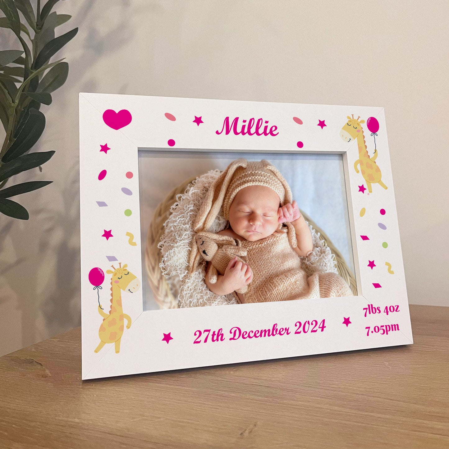 Newborn Baby Girl Keepsake Gifts Personalised Birth Details