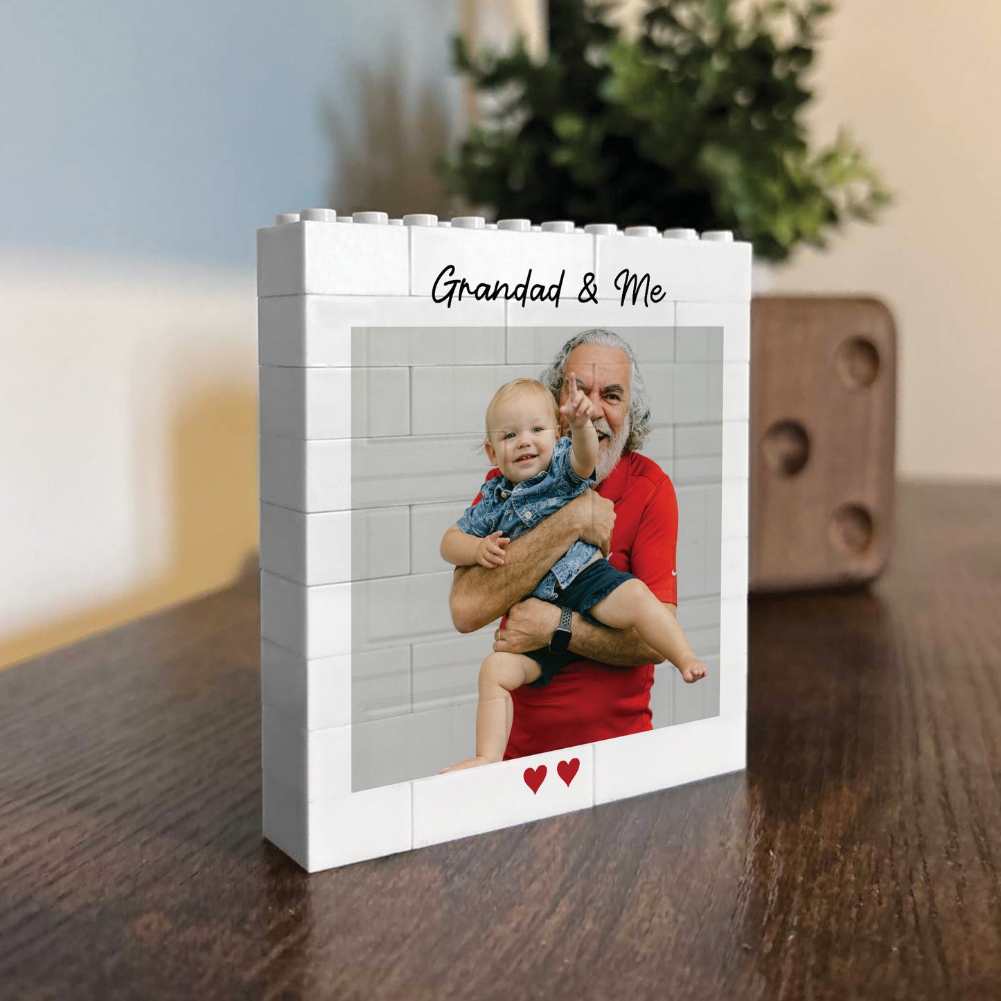 Happy Fathers Day Gift For Grandad Personalised Photo Block