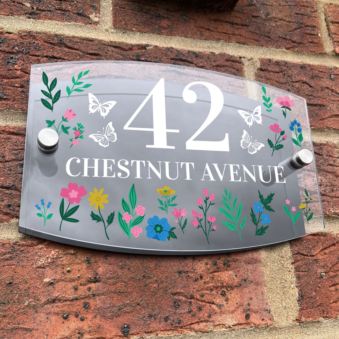 Contemporary House Sign Colourful Door Sign Personalised Signs