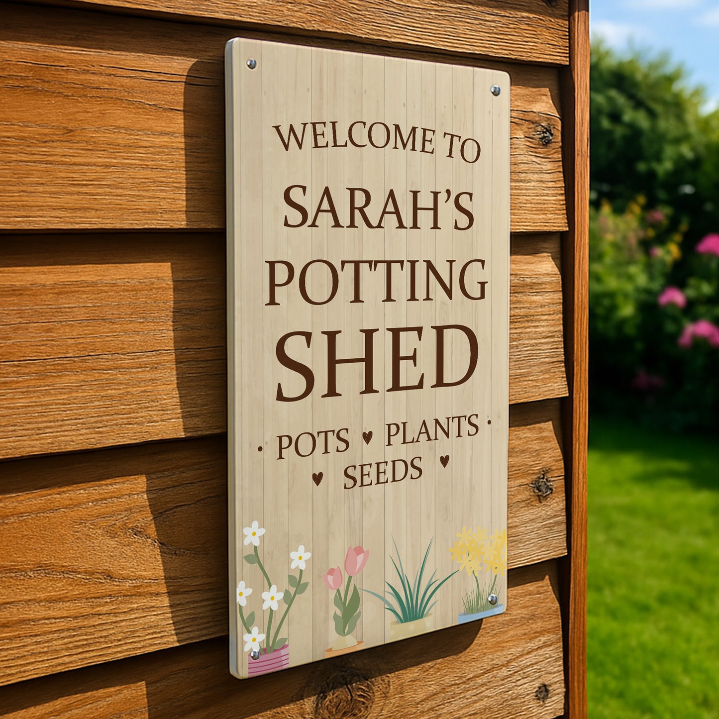 Personalised Potting Shed Sign For Garden Summerhouse Greenhouse