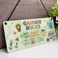 Garden Sign For Outside Hanging Beautiful Garden Rules Sign
