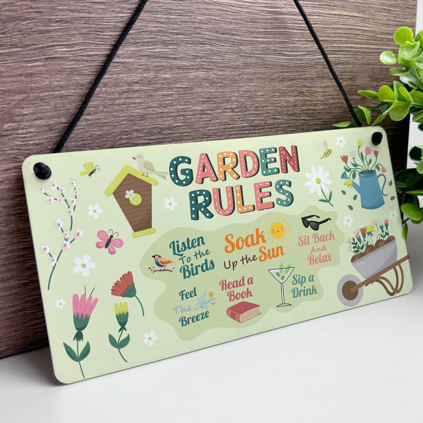 Garden Sign For Outside Hanging Beautiful Garden Rules Sign
