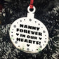 Mum Memorial Hanging Engraved Plaque Bauble Gift Graveside Decor
