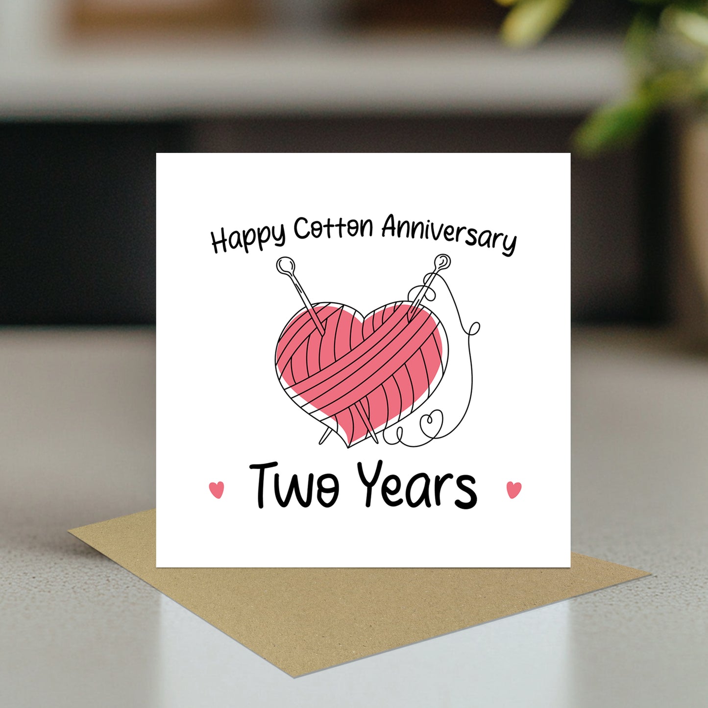 2nd Anniversary Card For Husband Wife Cotton Anniversary Card