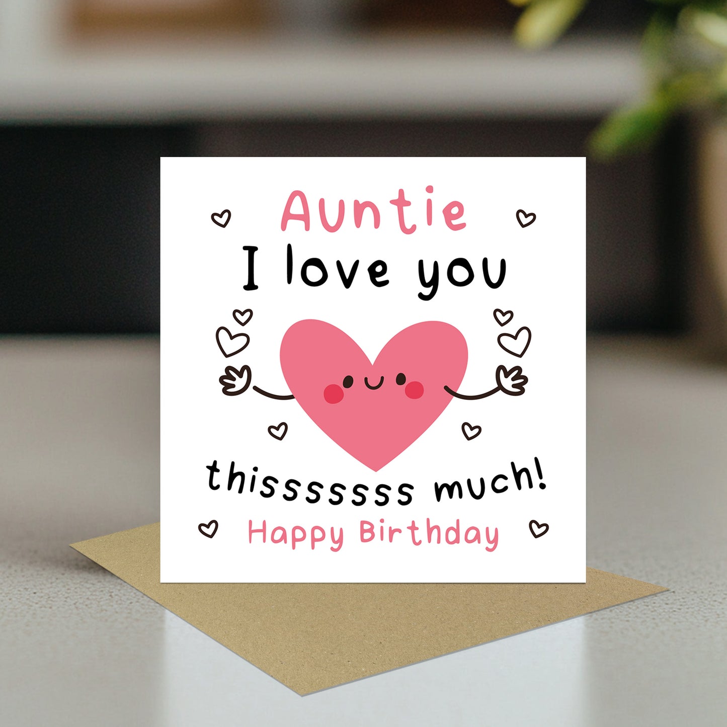 Birthday Card For Auntie With Envelope Birthday Auntie Card