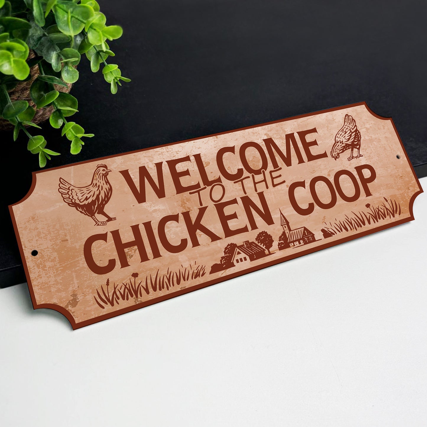 Chicken Coop Welcome Plaque For Farm Garden Yard Chicken Signs