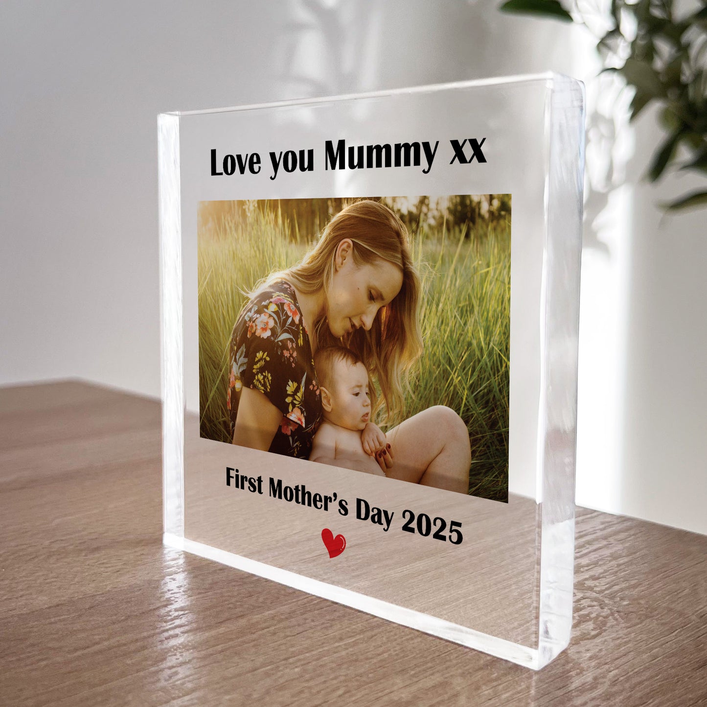 1st Mothers Day Gift Personalised Photo Plaque First Mothers Day