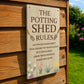 The Potting Shed Rules Sign For Garden Summerhouse Greenhouse