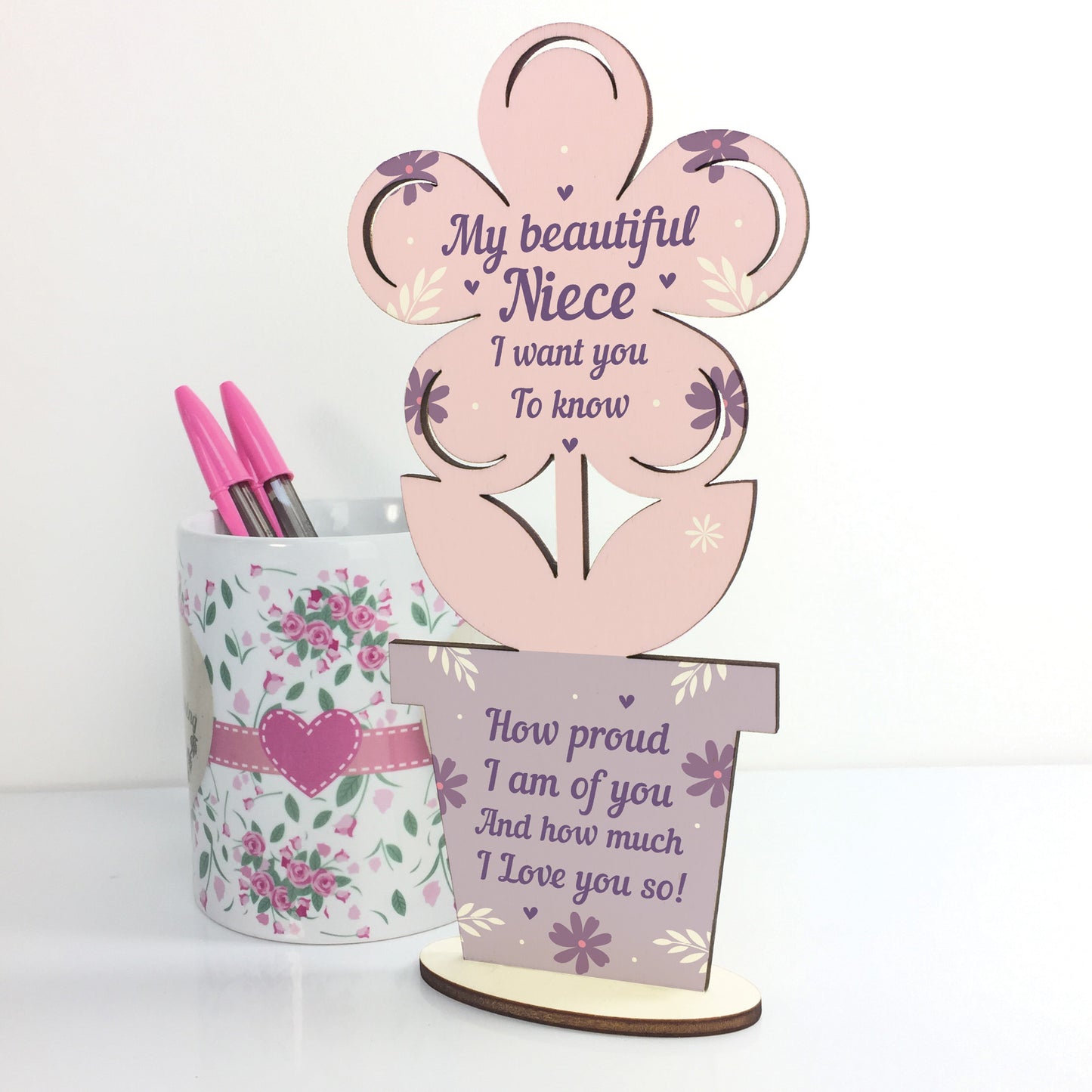 Birthday Christmas Gifts For Niece Wooden Flower Niece Gifts