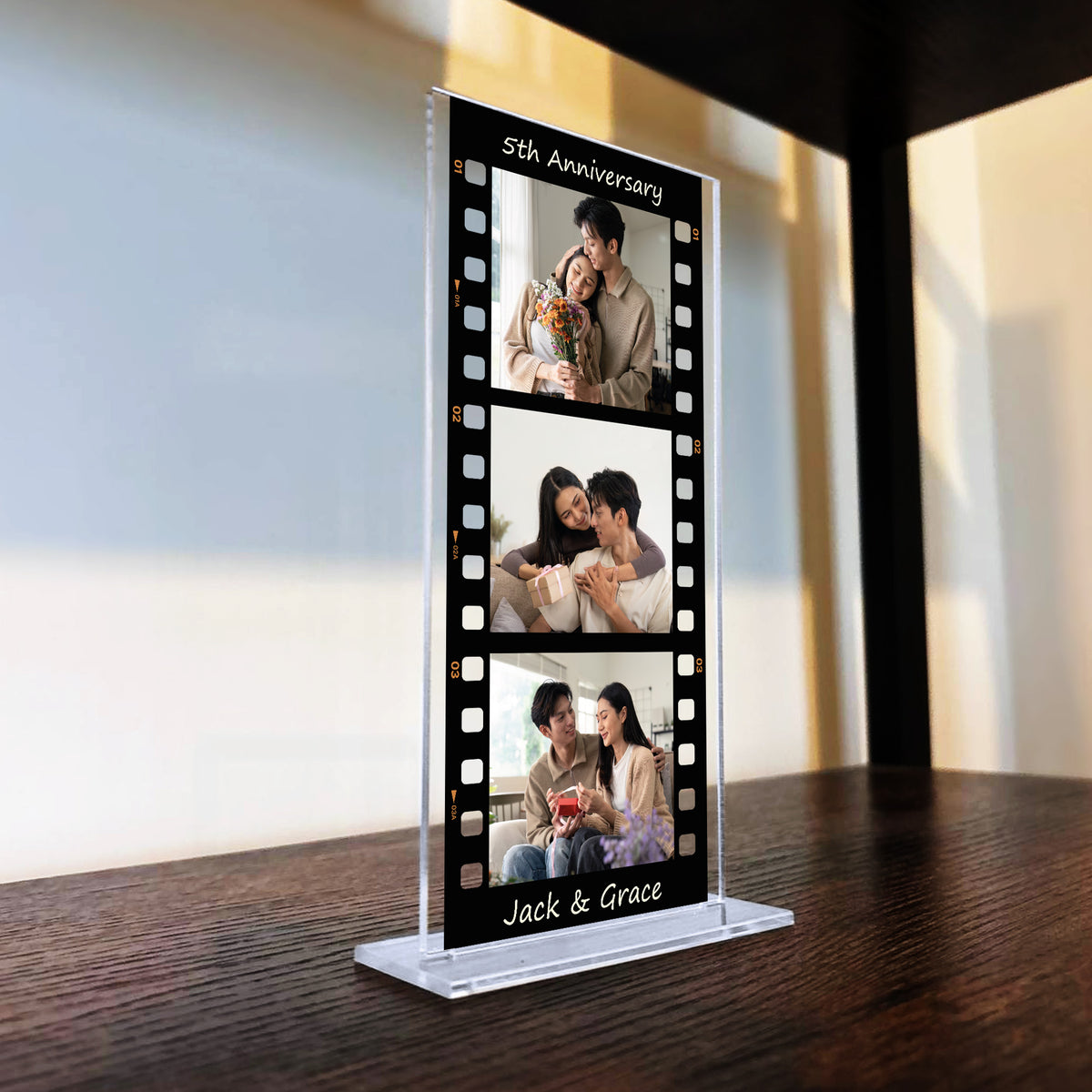 Personalised Gift For 5th Anniversary Photo Collage Plaque