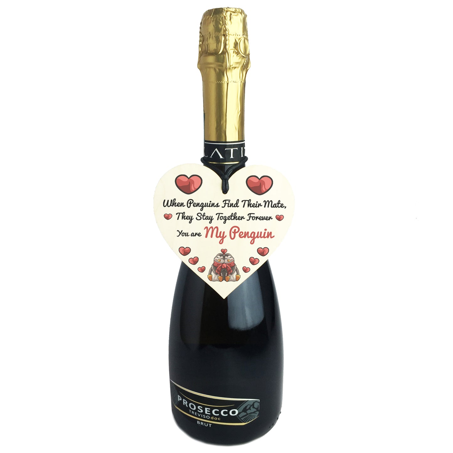 Valentines Gift For Him Her You Are My Penguin Wood Heart