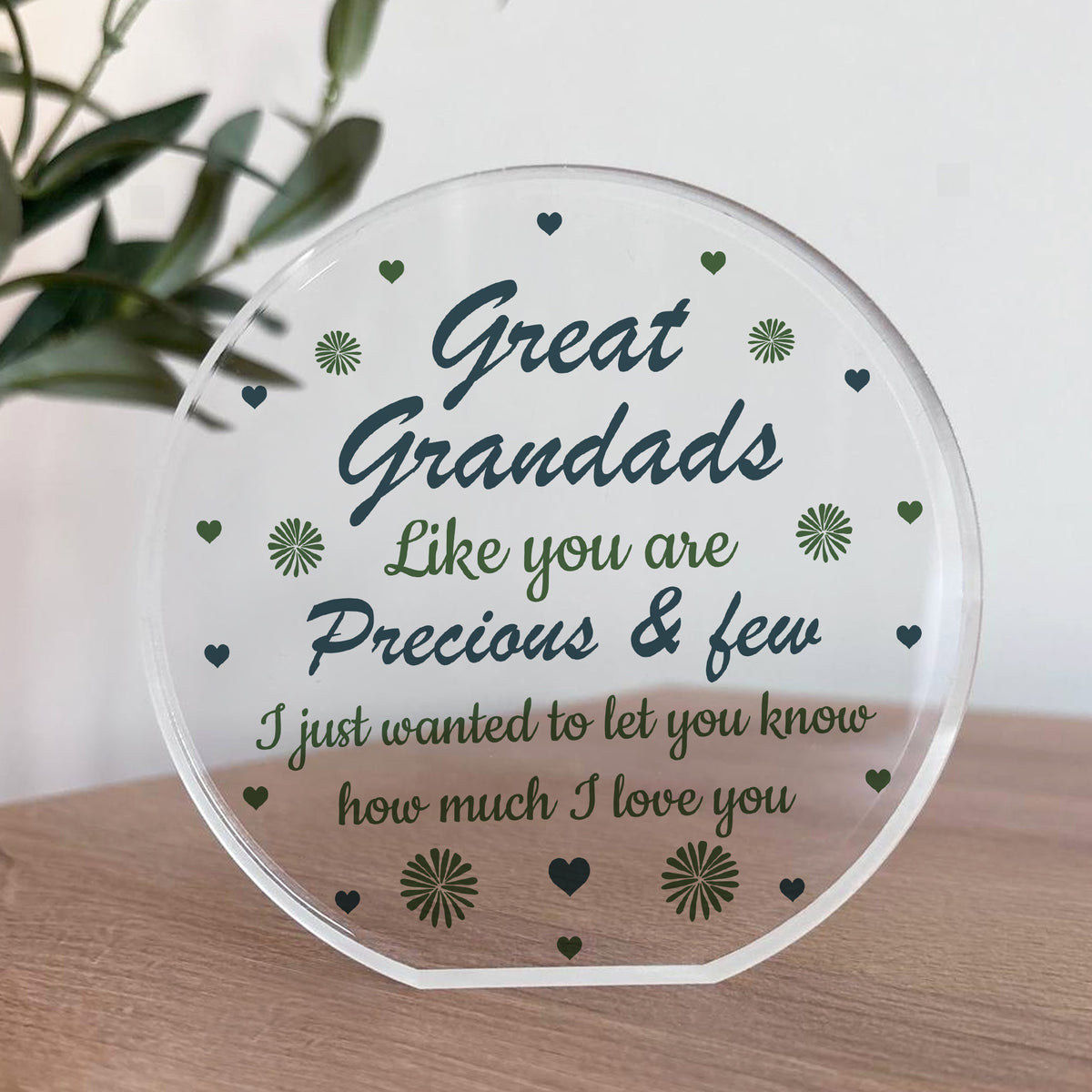Great Grandad Gift Precious And Few Acrylic Plaque Great Grandad
