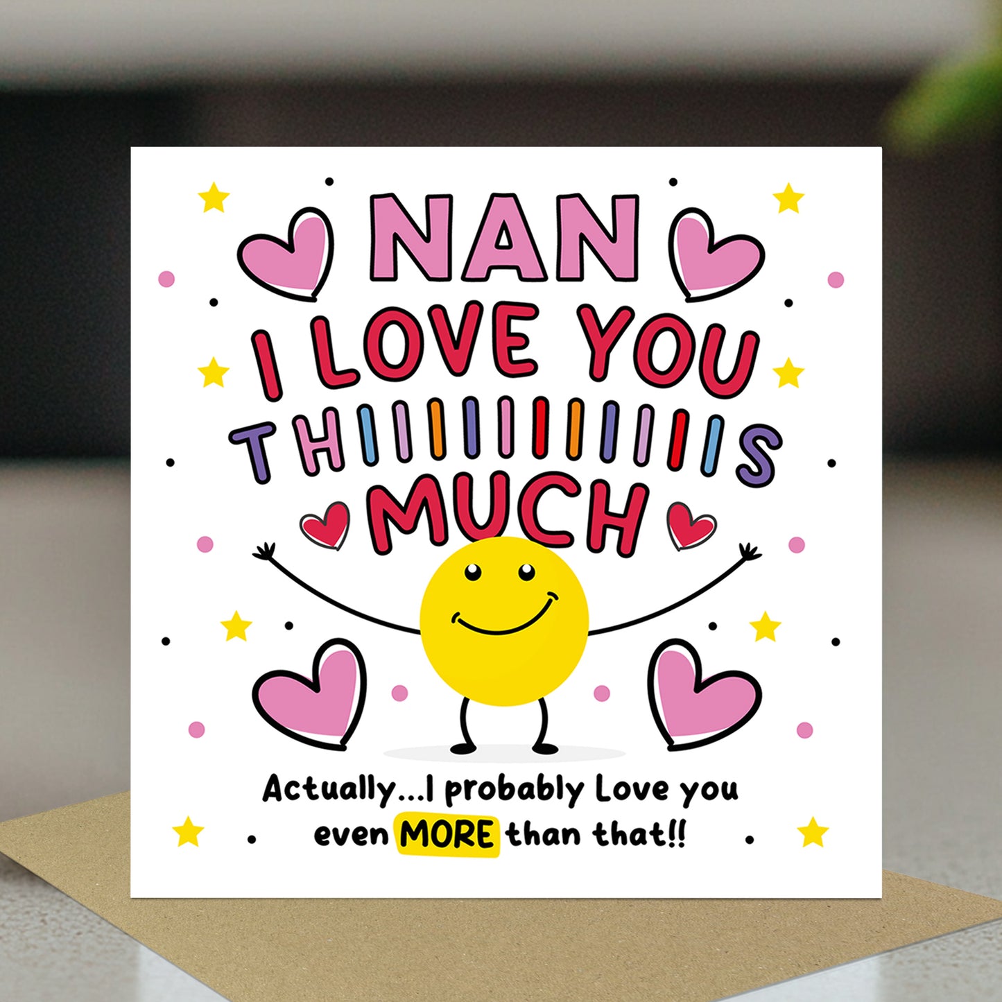 Card For Best Nan I Love You This Much Nan Birthday Card