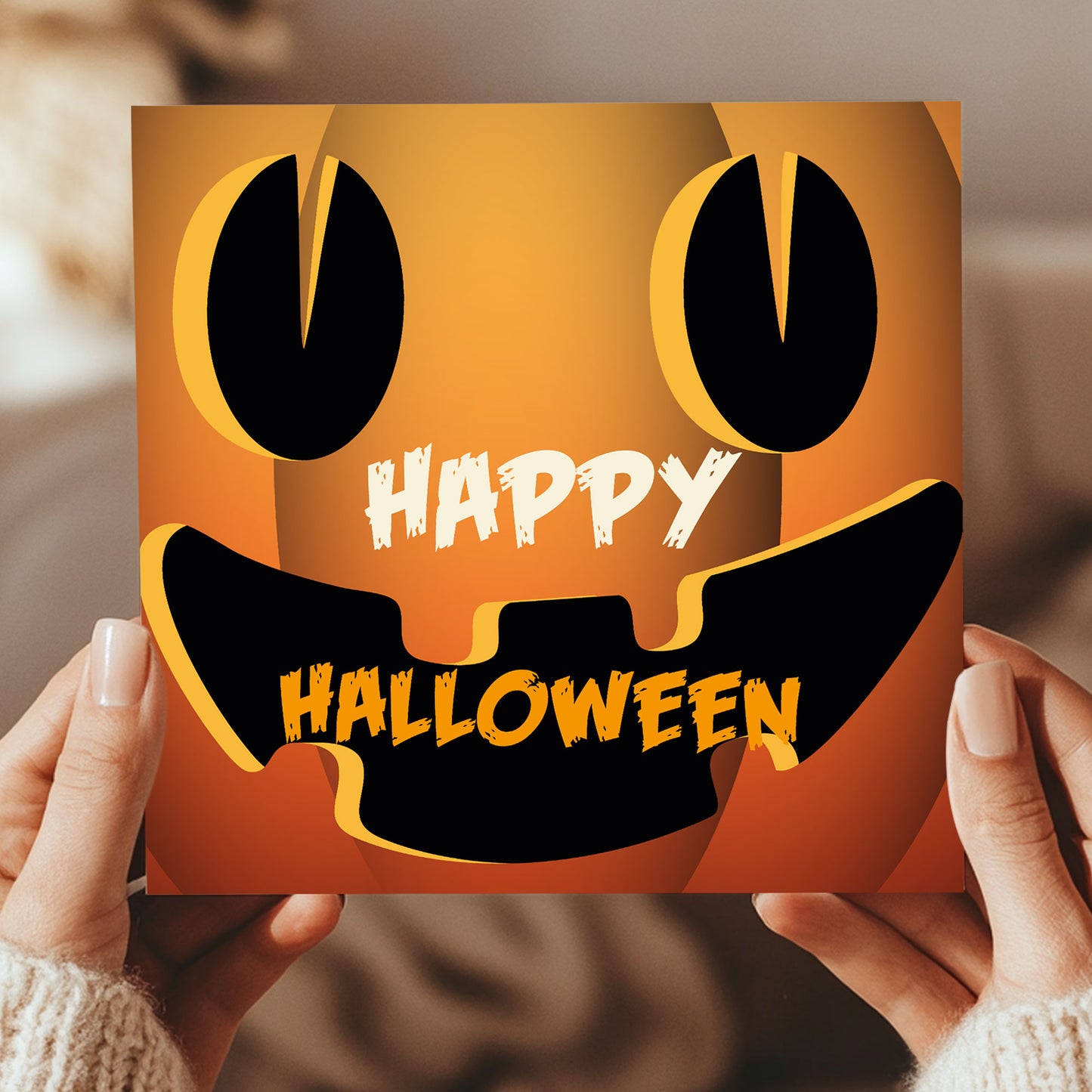 6 Pack Halloween Greeting Cards with Kraft Envelopes 145x15mm