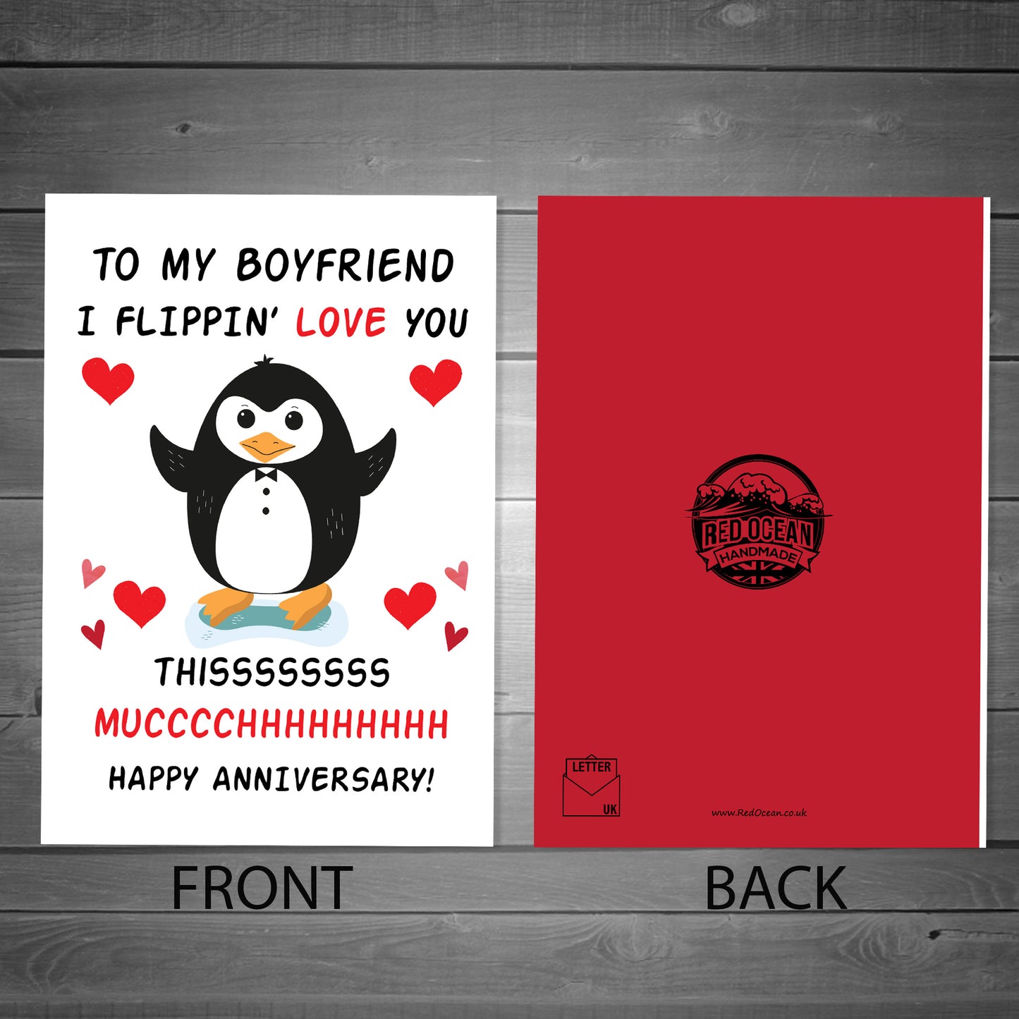 Funny Anniversary Card For Boyfriend Flippin Love You Card