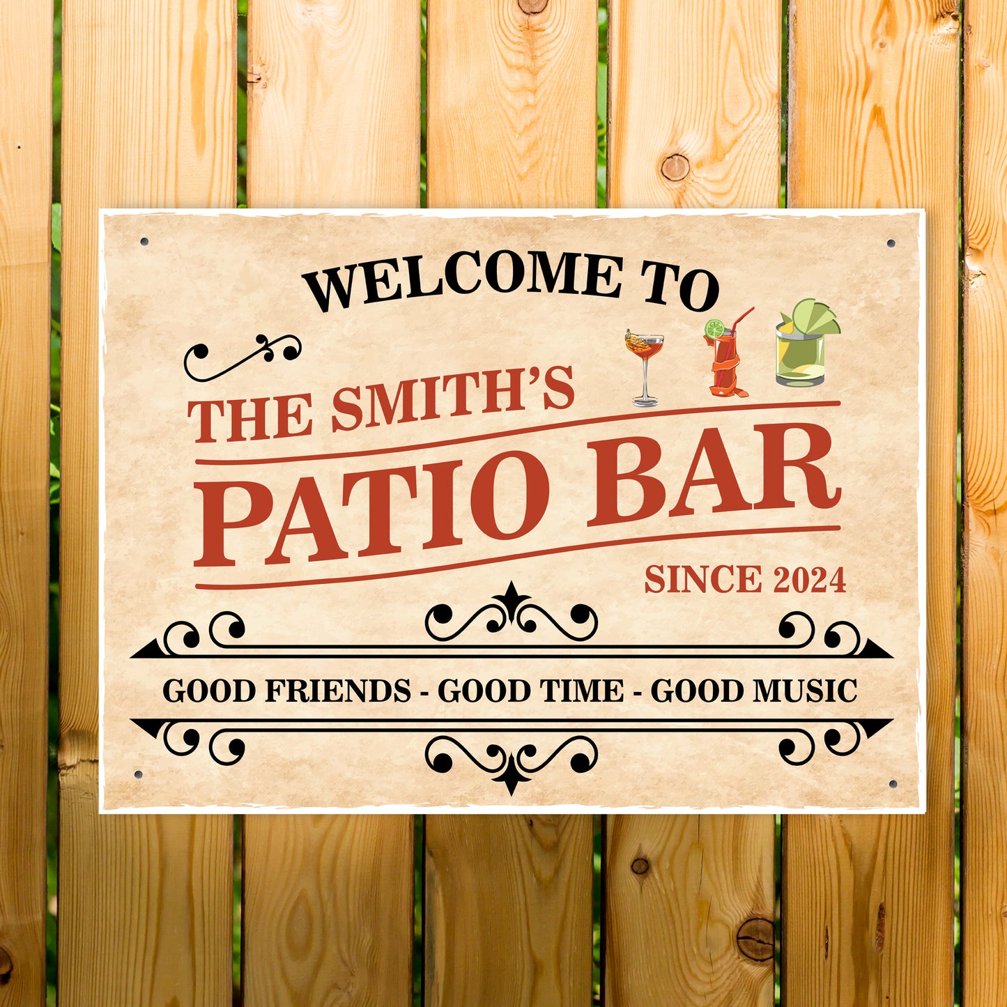 Personalised Sign For Patio Garden Bar Sign Home Bar Signs