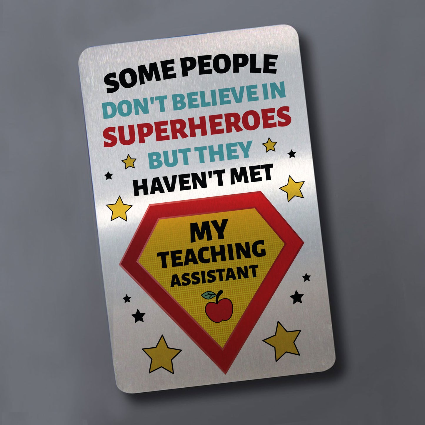 Teaching Assistant Thank You Gift Metal Wallet Card End of Term