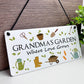 Grandmas Garden Sign For Outside Hanging Shed Plaque Yard