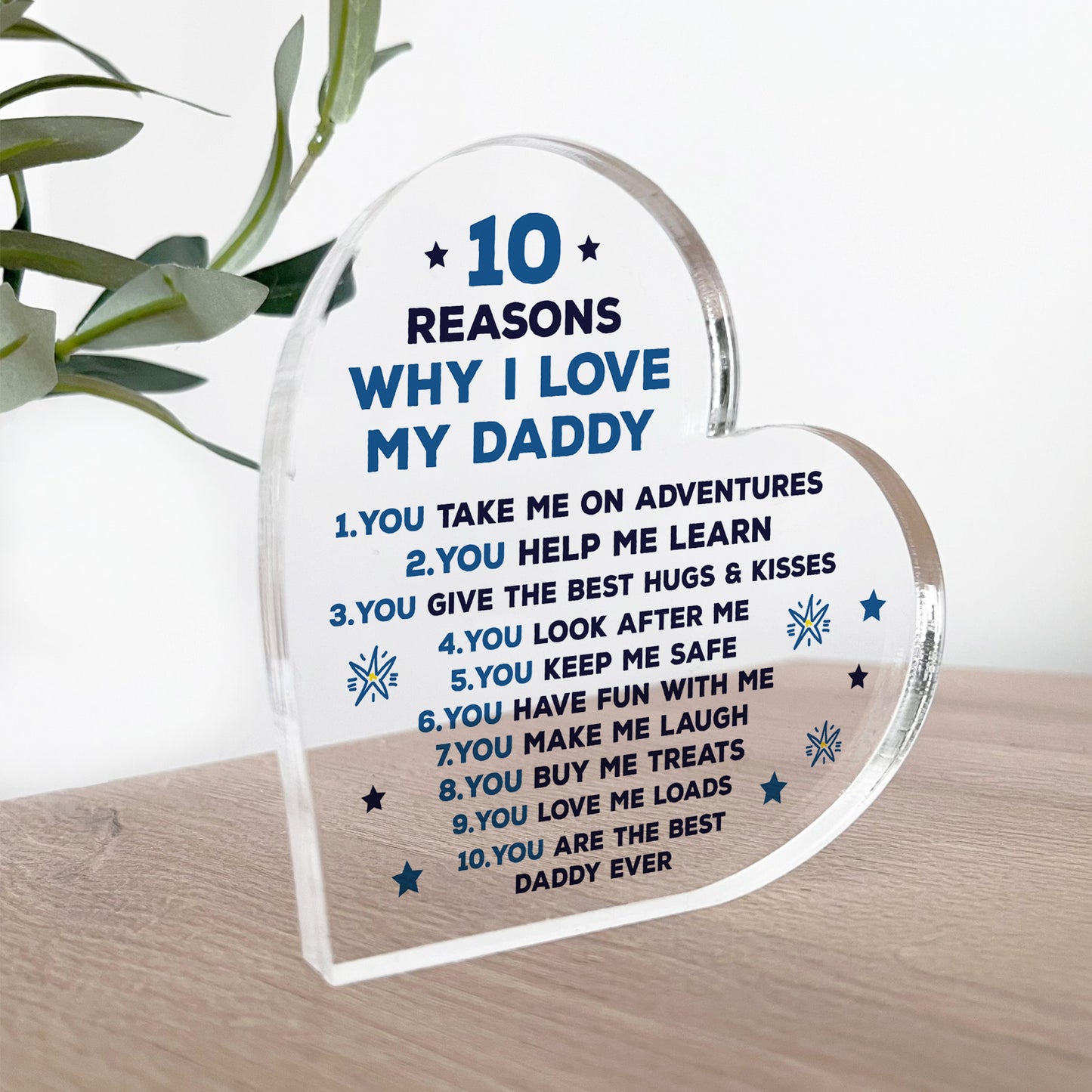 Daddy Gifts From Son Father And Daughter Gifts Acrylic Heart