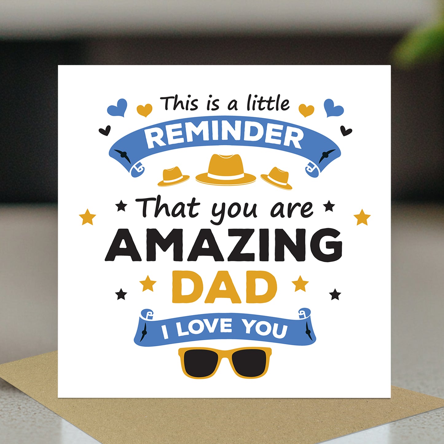 Dad Card For Fathers Day With Envelope Included Birthday Card