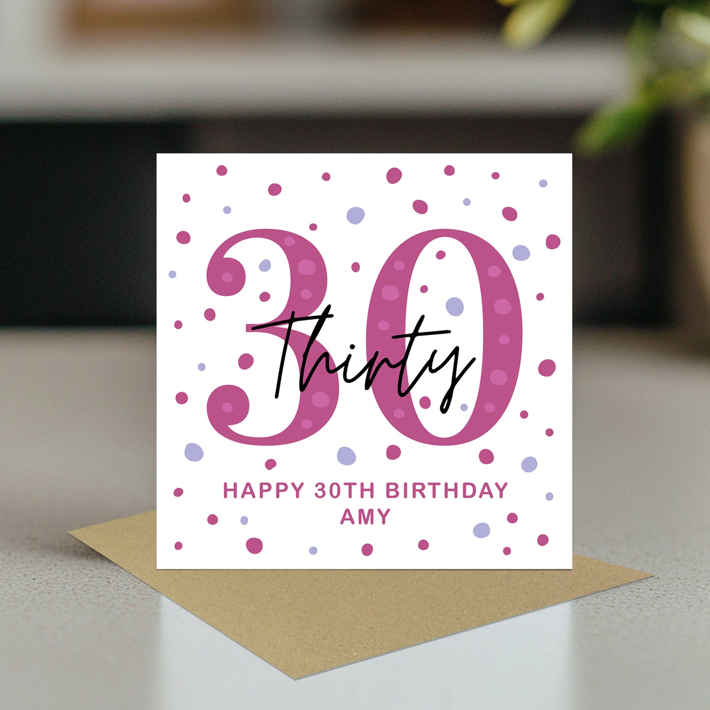 Personalised 30th Birthday Card Friend Thirtieth Birthday Sister