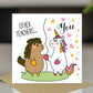Funny Teacher Thank You Cards End of Term Leaving Card