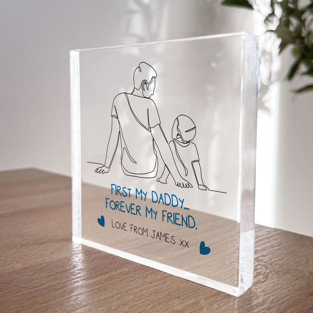 Dad Gift For Birthday Fathers Day Personalised Block Special Dad