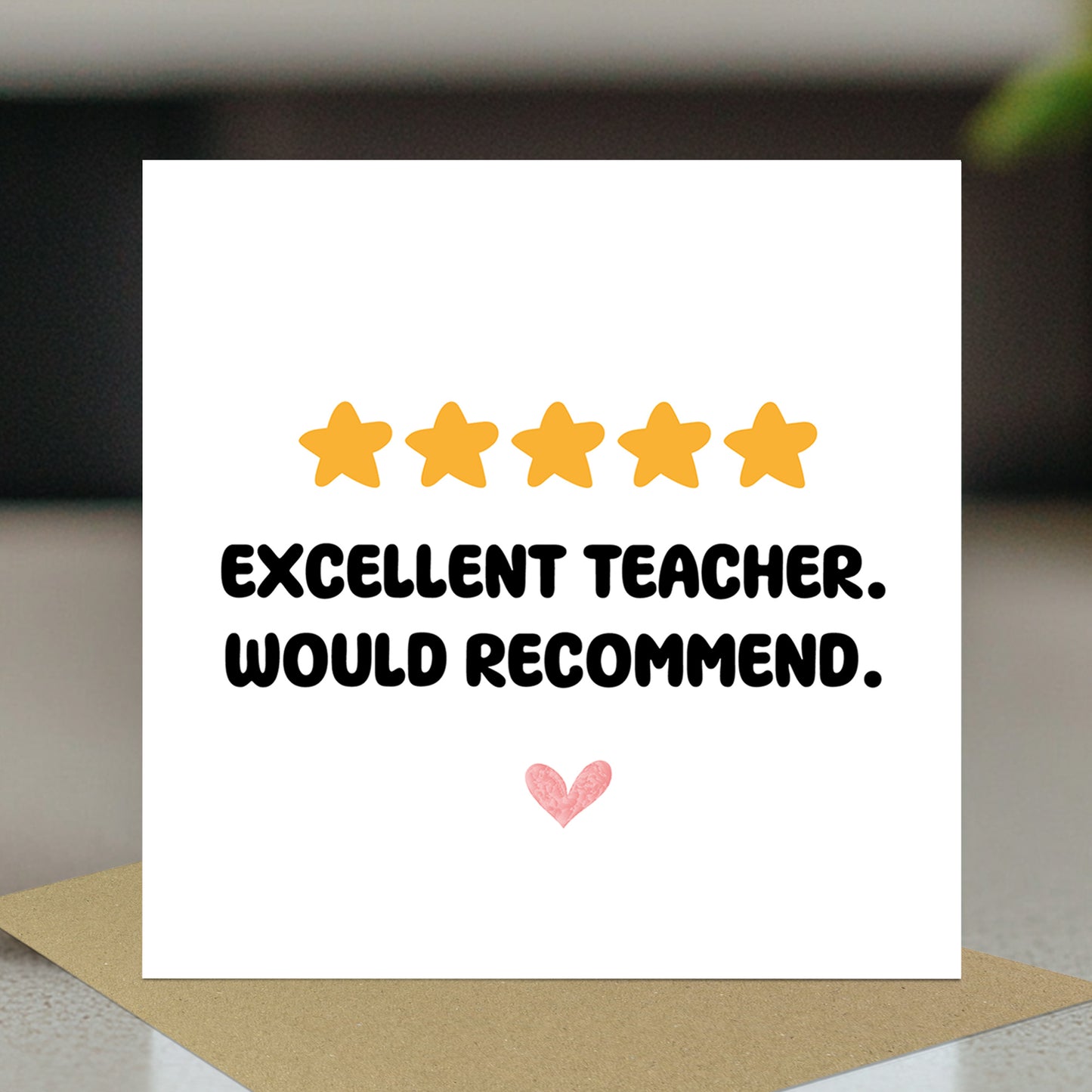 Funny Teacher Card 5 Star Review Thank You Cards For Teachers