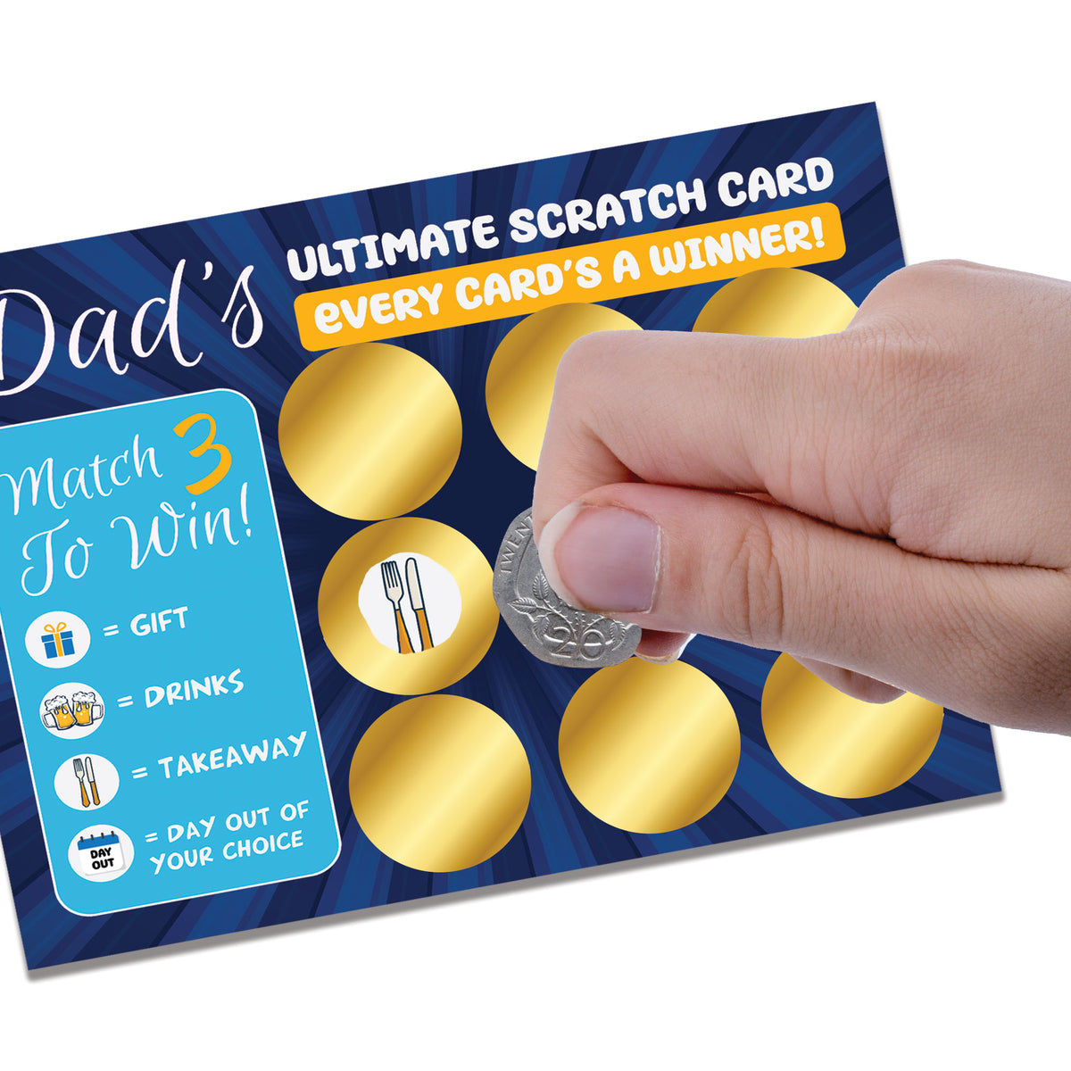Personalised Father's Day Scratch Card – Joke Gift For Dad, Grandad, Or Daddy
