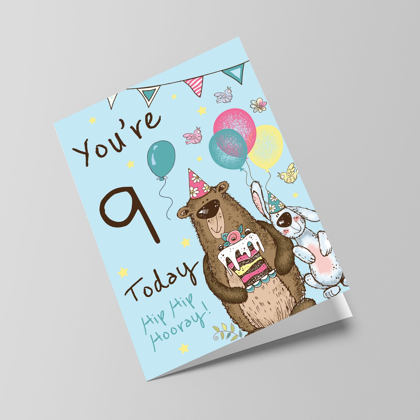 Youre 9 Today Birthday Card Ninth Birthday Card For Grandson Son