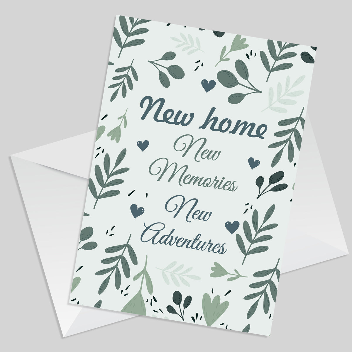 new home congratulations card and heart keepsake housewarming