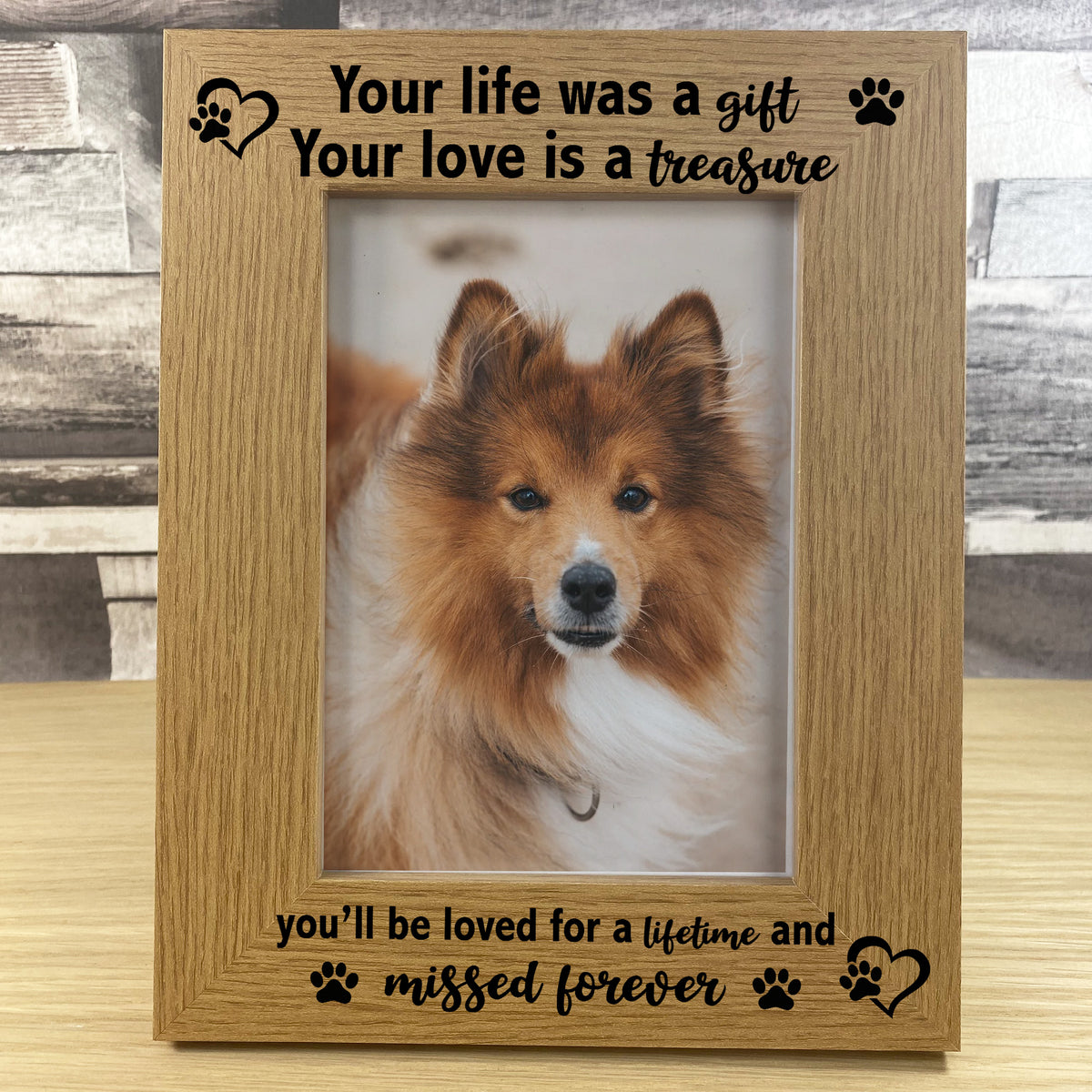Dog Puppy Memorial Photo Frame Your Life Was A Gift Dog Pet Loss
