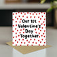 Boyfriend 1st Valentines Card 14x14 Card With Kraft Envelope